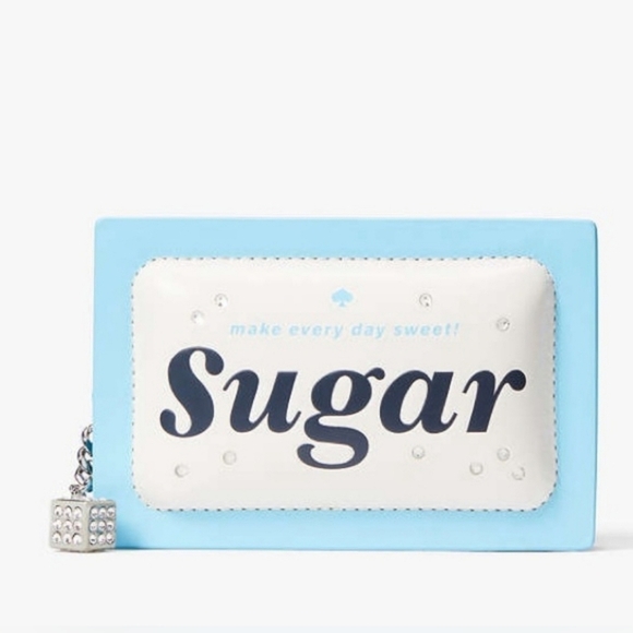 🔹️ Kate Spade 🔹️Coffee Break 3D Sugar Packet Small Card Holder ✨️💙 - Picture 1 of 4